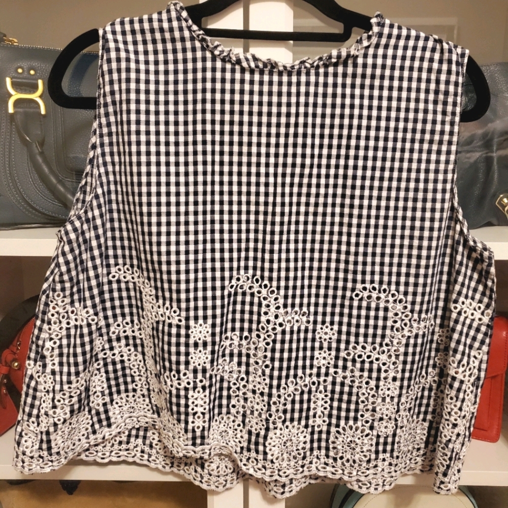 Zara gingham sleaveless top